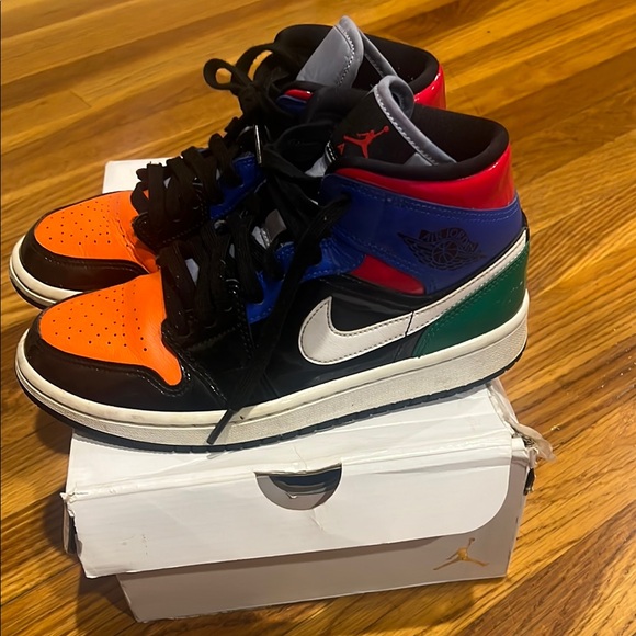 Jordan Women's Sneakers - Orange, Blue, Black, Green - Picture 3 of 6